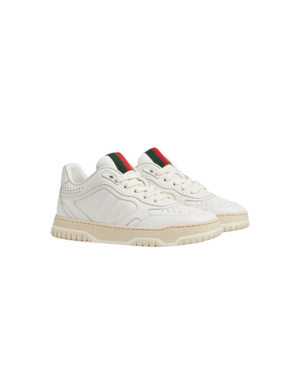 Gucci Unisex Re-Web Sparrow Calfskin Sneakers Great White EU36.5 785728